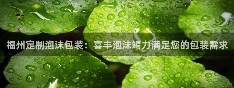 太阳集团网址8722：福州定制泡沫包装：喜丰泡沫竭力满足您的